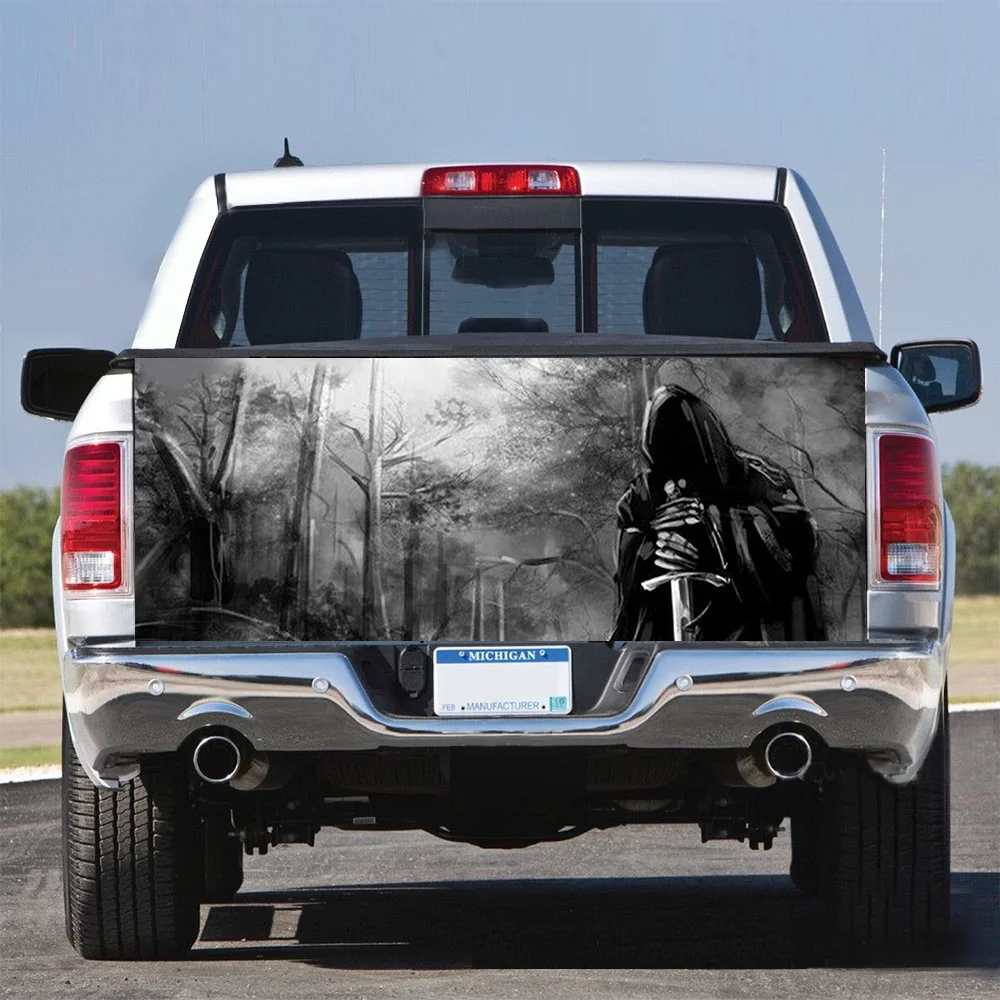 GRIM REAPER Форрест B/W багажника графическая наклейка пикап автомобиль задняя дверь
