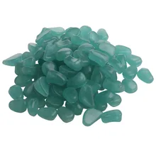 100 шт хороший светится в темноте камни, галька аквариум домашний сад Декор 72XF