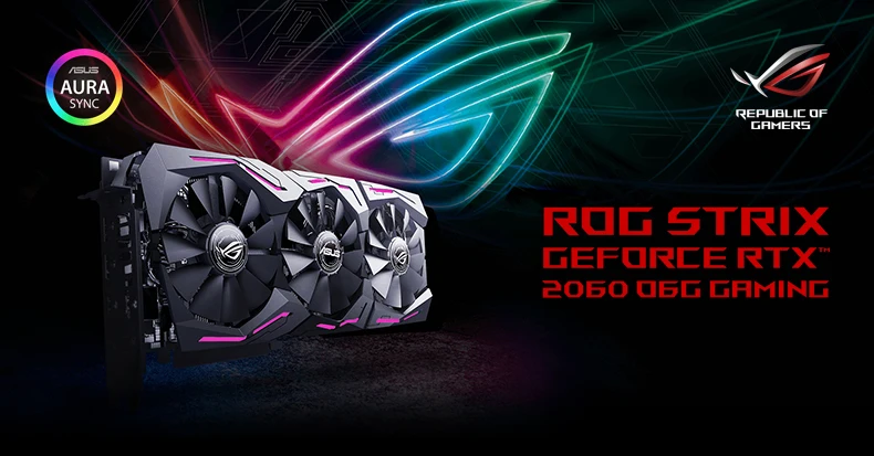 Asus ROG-STRIX-RTX2060-O6G-GAMING 1365-1860MH компьютерная игровая видеокарта поддержка 4 вывода экрана б/у 90% Новинка