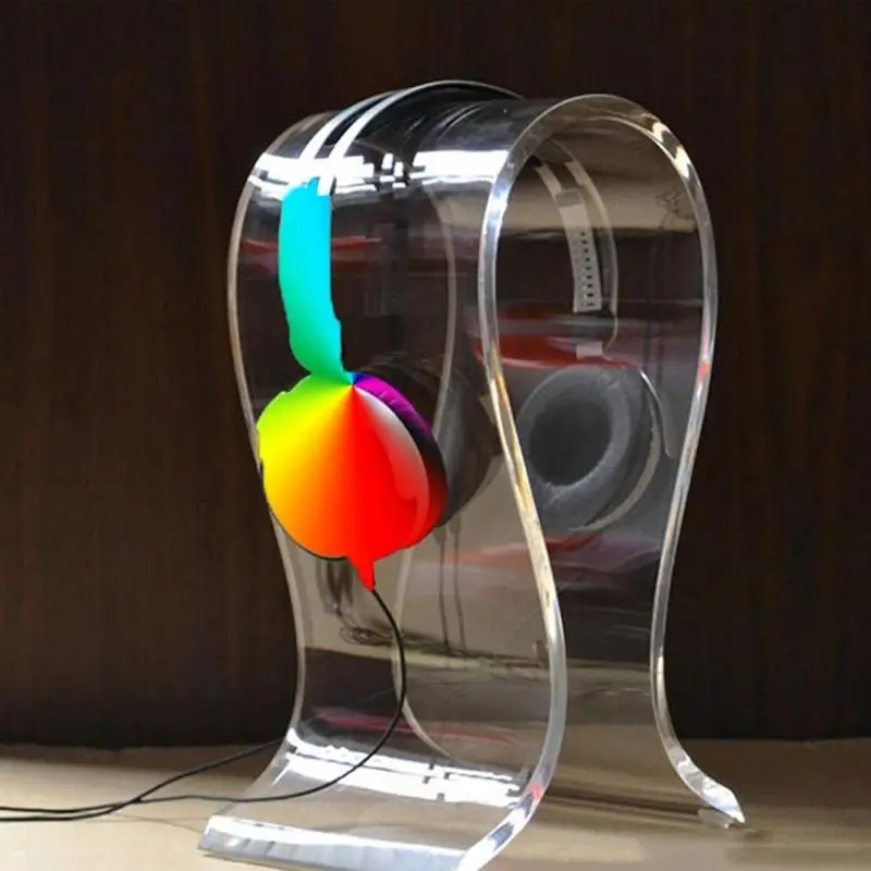 Transparent acrylic 4mm headphone display stand large headphone stand display hanger headphone W3O6