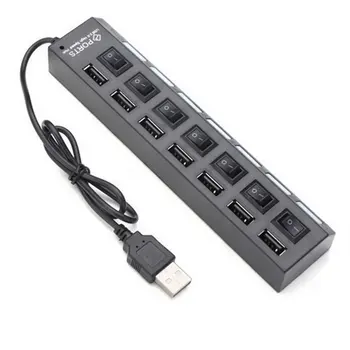 

USB 3.0 HUB Multi USB Splitter 7 Ports Expander Multiple USB no Power Adapter USB Hub with independent Switch For PC&laptop