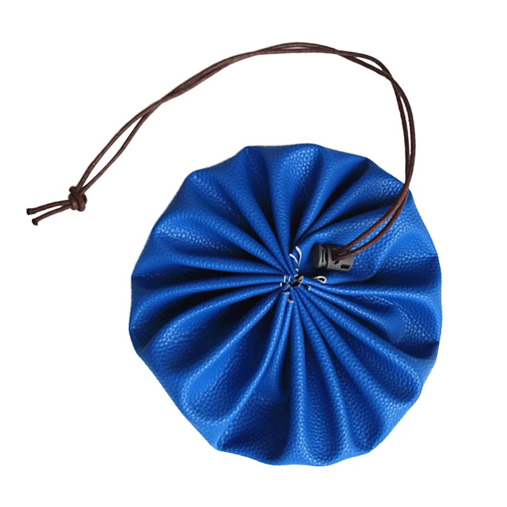 15'' Large Leather Draw String Bushcraft Tinder Storage Pouch Camping Hiking Survival Gear Organizer Holder Bag