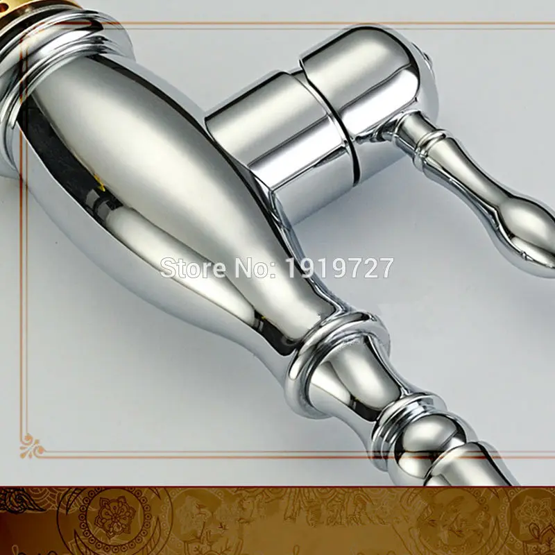 Vidric Bagnolux 360 Поворотный Полированный твердый хром Серебряная отделка горячая холодная вода раковина кран смеситель для раковины на бортике кухонная арматура F