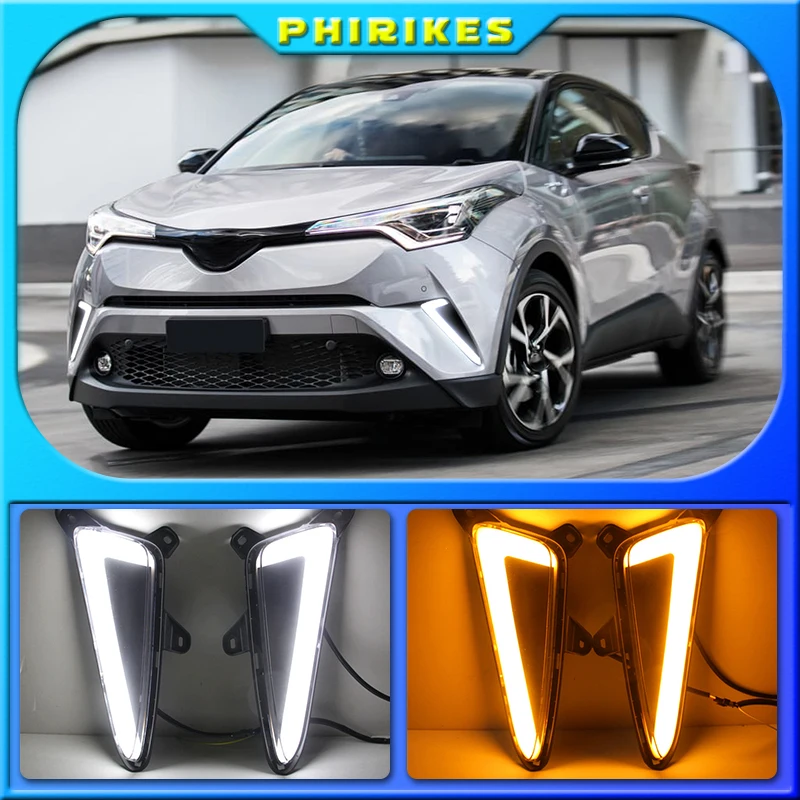 Светодиодные дневные ходосветильник для Toyota C-HR CHR 2016 2017 2018 2019 автомобильные