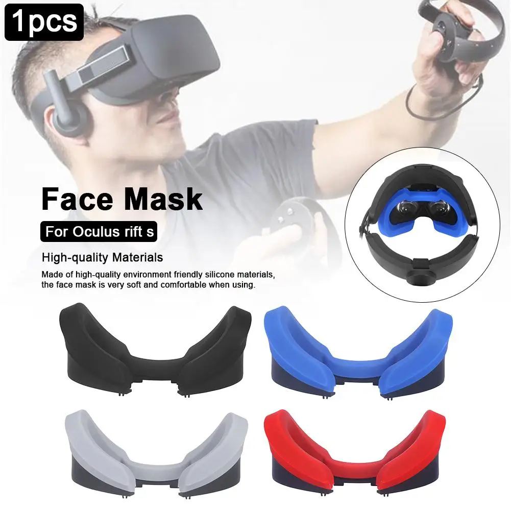 Впитывающая пот силиконовая маска для век Регулируемая и удобная силиконовая маска для лица идеально подходит для Oculus Rift S