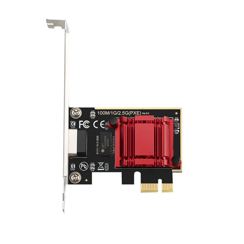 Jogo pcie cartão 2500 mbps gigabit placa de rede 10/100/1000 mbps rtl8125 rj45 com fio placa de rede pci-e 2.5g adaptador de rede lan cartão