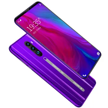 

Rino3 Pro 5.8 Inch Screen Android Phone Purple Water Drop Screen Smartphone Solid Color Mobile Phone Cool Shape Fashion