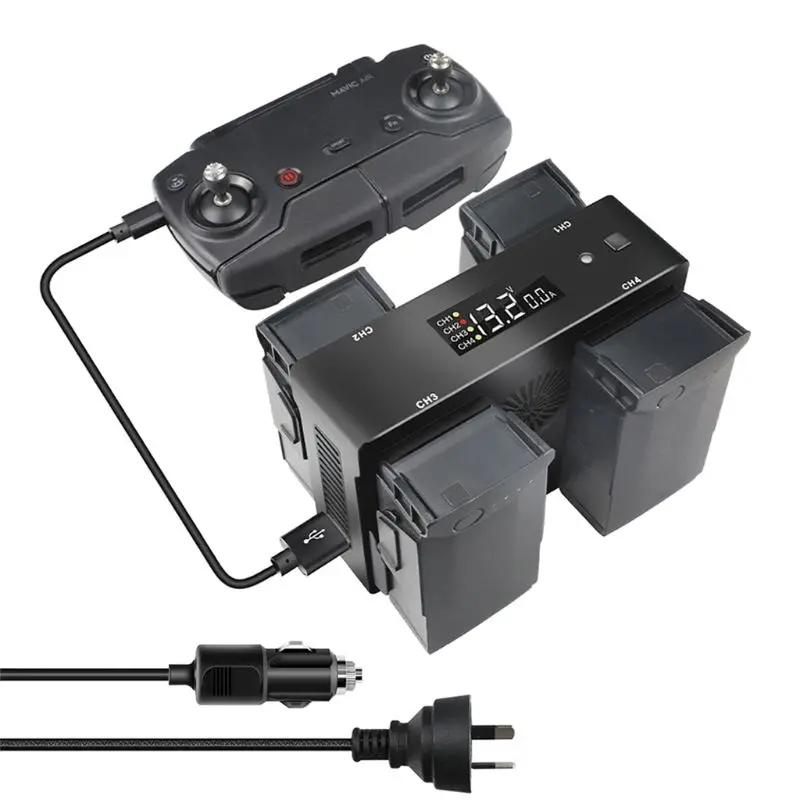 AU Plug 1 комплект умное зарядное устройство зарядный концентратор адаптер питания для DJI Mavic Air Drone батареи - Цвет: AU Plug