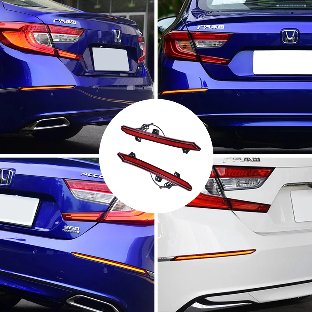 AOSHIKE 2 шт. автомобильный Стайлинг для Honda Accord 10th головной светильник s светодиодный дальнего света светодиодный фонарь светильник s стоп-сигнал светильник задний бампер
