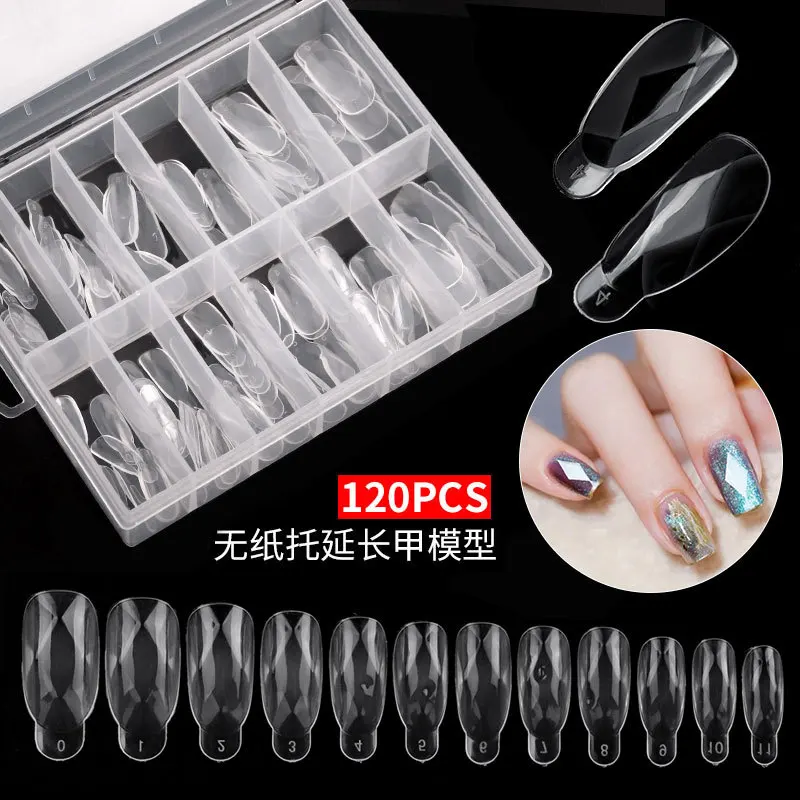 Crystal Extended Nail Mold 120PCS Quick Building Mold Art UV Nail Gel