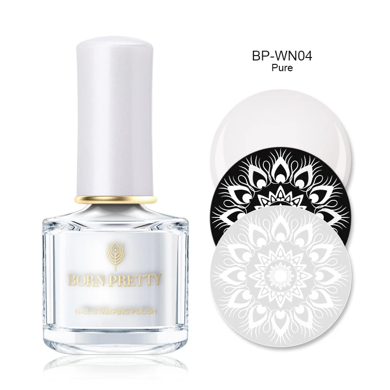 BP-WN04 6ML Pure Born pretty, голографическая штамповка лак для ногтей цветной штамп Шаблон Печать лак для ногтей трафаретные гвозди лак 6 мл 15 мл - Цвет: BP-WN04 6ML Pure