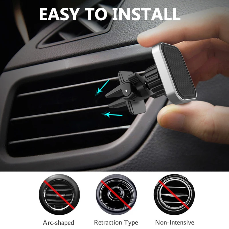 Universal Magnetic Mobile Phone Holder Car Magnet Air Vent Mount Stand Accessories Smartphone Support For iPhone X Xiaomi in Car