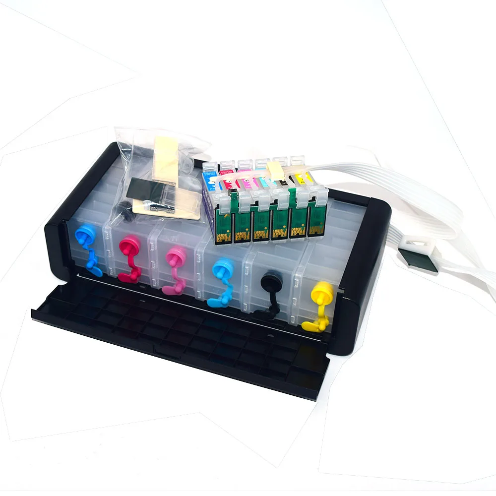 6Colors T0981-T0986 Ciss System with ARC For Epson Artisan 600 700 800 710 810 725 835 837 730 Printer