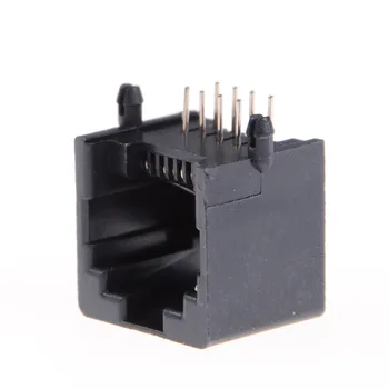 

10pcs Black RJ45 8P8C Computer Internet Network PCB Jack Socket Practical & High Quality