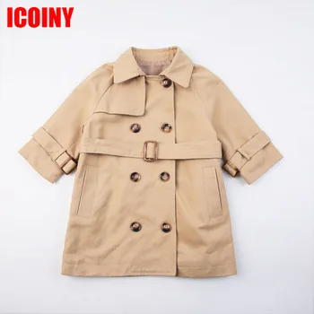 

Windbreaker England Stylish Toddler Kids Baby Girls Solid Trench Coat Autumn Jacket Windbreaker Outerwear Coats