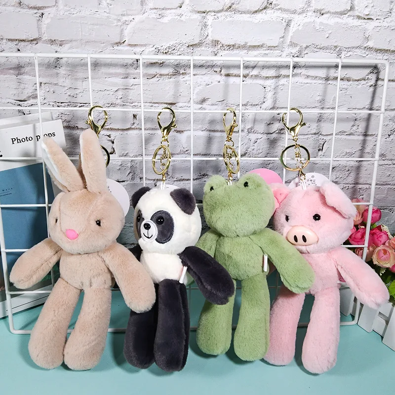 

New Fragrance cream animal plush doll bag pendant creative cute ins frog pig doll bag pendant Christmas gift