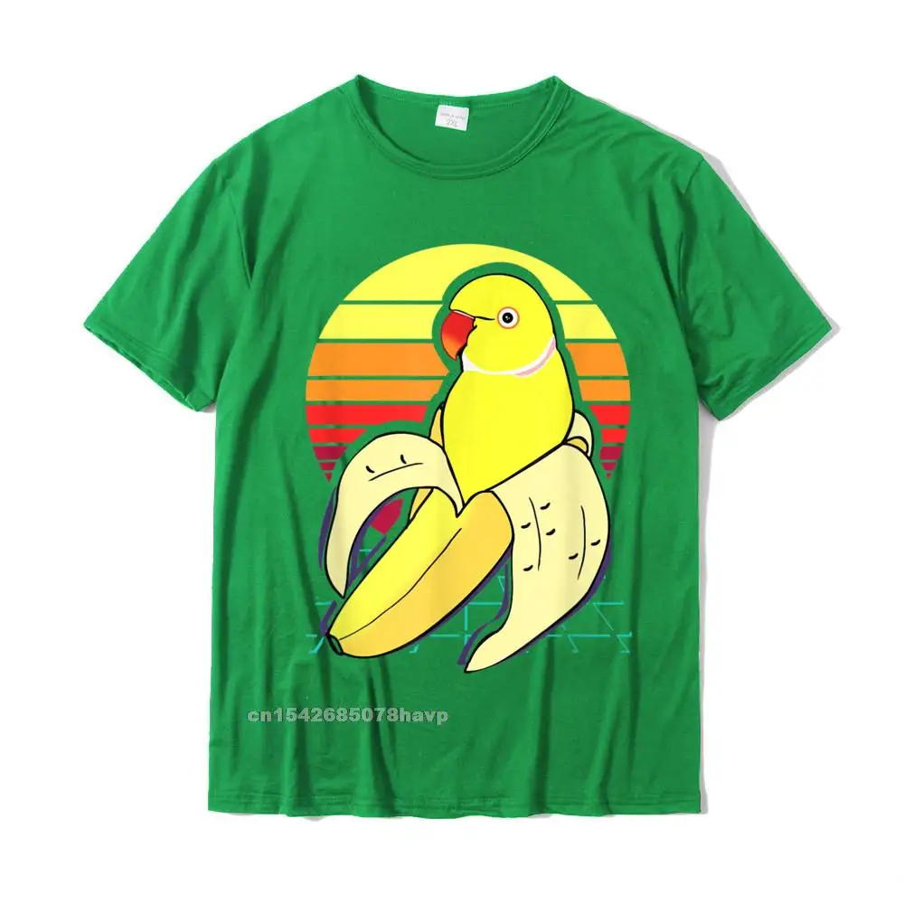 Funny Cotton Fabric Street Tops Shirts Designer Short Sleeve Men T-Shirt 3D Printed Summer/Fall Tshirts Crew Neck Aesthetic Vaporwave Banana Indian Ringneck Birb Parrot T-Shirt__987. green