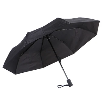 

Business Style Three Folding Automatic Umbrella for Sunshine or Rain Parasol for Gentleman Solid Color Umbrella Black Umbrellas