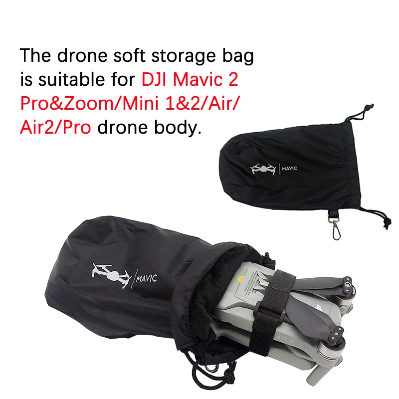 For DJI Mavic 2 Pro Zoom Mini 2 Air Spark Portable Soft Storage Bag Scratch-Proof Waterproof Protective Case Handbag Accessory