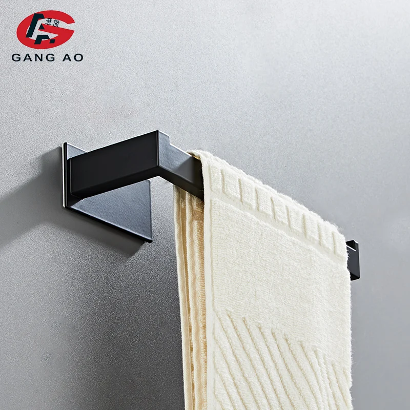 Bathroom Hardware Set Black Robe Hook Towel Rail Bar Rack Bar Shelf Tissue Paper Holder Toothbrush Holder Bathroom Accessories