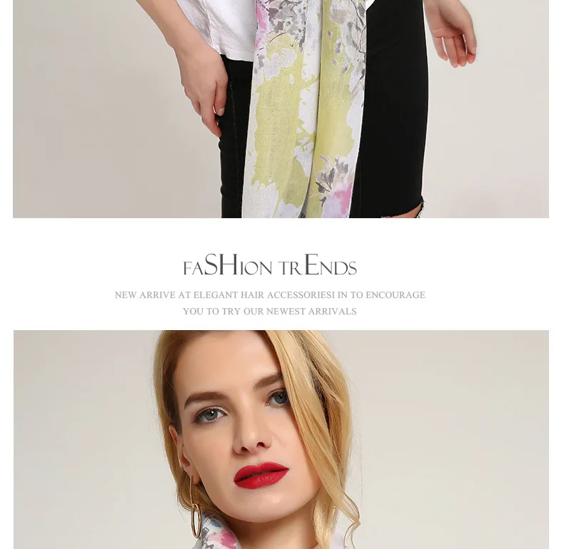 Шарф в полоску с цветочным принтом, весенние товары, очень большой этнический шарф, шали и шарфы