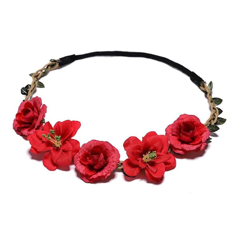 Type 20 M MISM женская свадебная Цветочная повязка на голову для девочек Boho головной убор с цветами детские повязки на голову аксессуары для волос свадебный веночек пляжная гирлянда - Цвет: Type 20