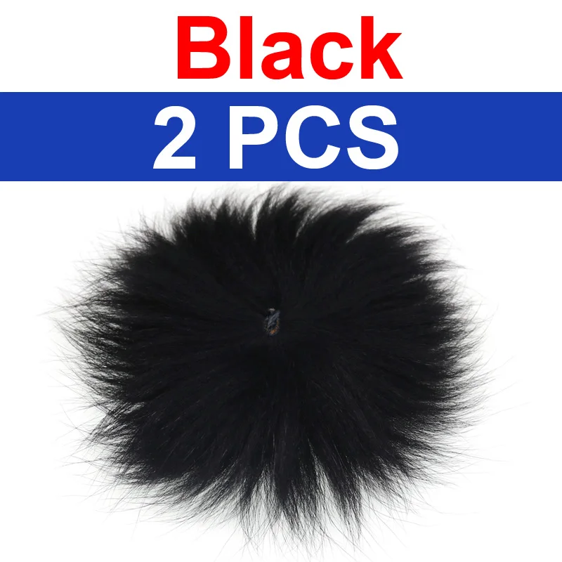 6 couleurs teintes en option attachant la mouche queue de renard cheveux arctique renard pièces de queue polaire passe-temps artisanat poisson coiffure motif mouche attachant matériel  18
