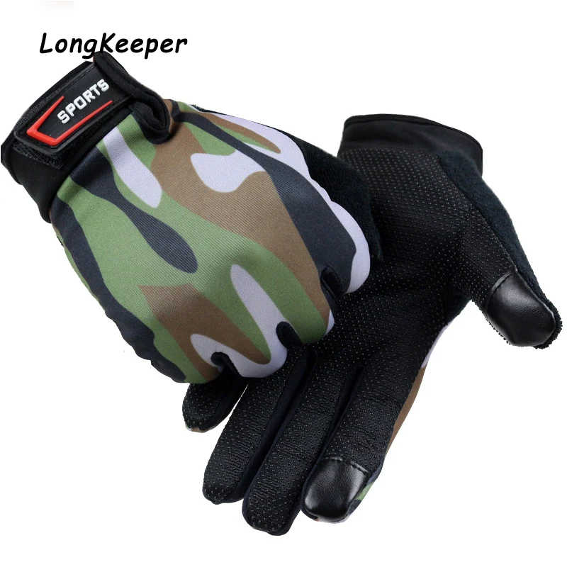 Top Quality Men Cycling Bike Gloves Full Finger Touch Screen Gloves Outdoor Sports Luvas Print Non-slip Fitness Guantes