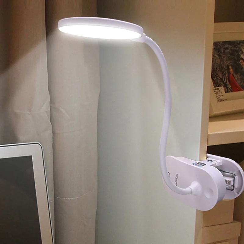 

LED Eye Protecting Learning Desk Lamp USB Charging Clip Table Lamp Home Bedroom L5 #4