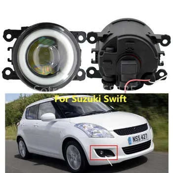

2x Car LED Fog Lights 90mm Round Angel Eye Daytime Running Light For Suzuki Grand Vitara Alto Swift Ignis Jimny Splash 1998-2015