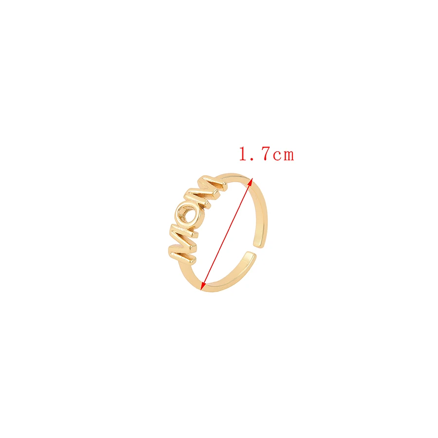2021 Korean Female's AAA Zircon Ring Simple MOM Adjustable Opening Rings for Women Mother's Day Jewelry Gift
