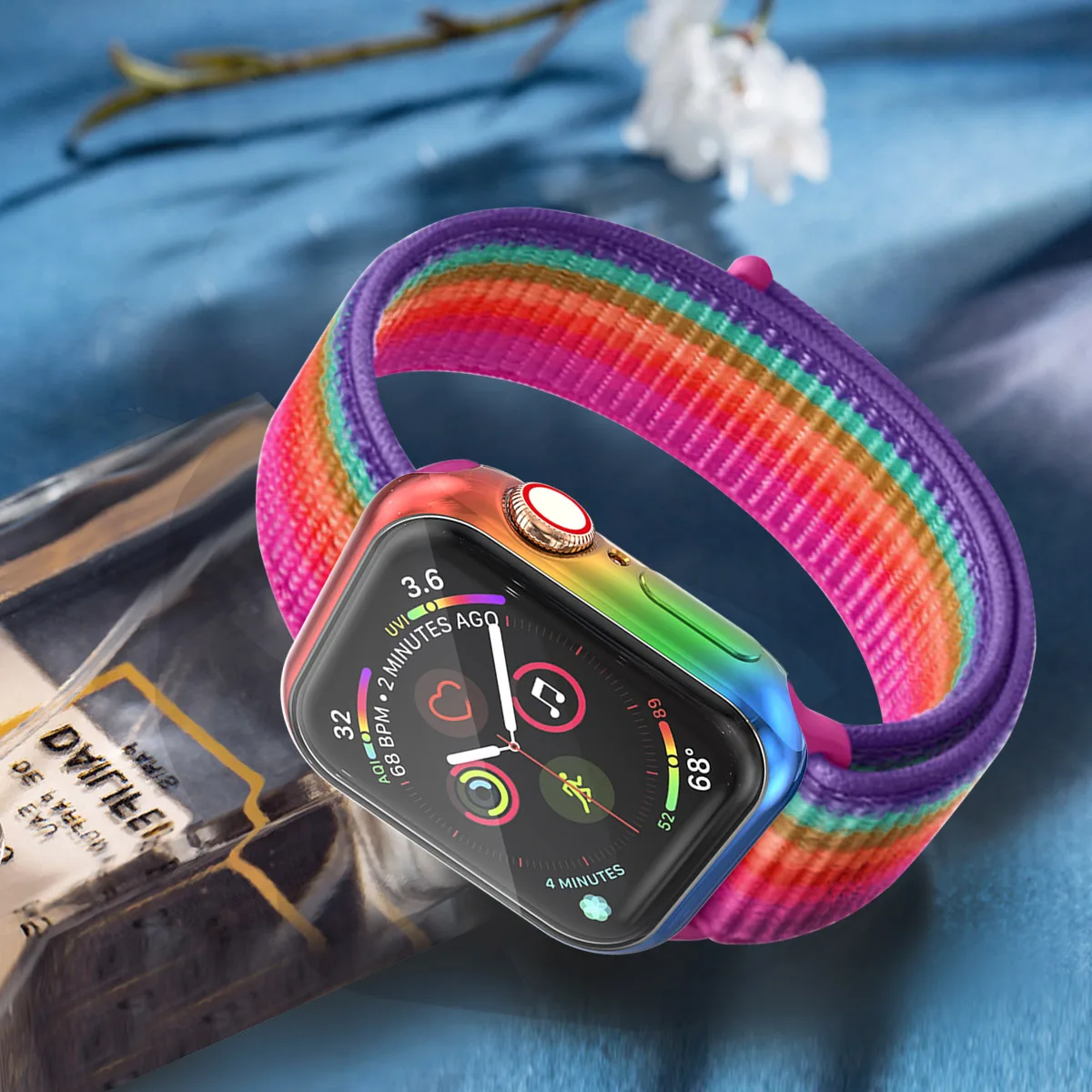 Полный защитный чехол для Apple Watch Series 5 4 3 2 1 градиентные цвета TPU чехол Защитная пленка для экрана для iWatch 38/40 мм 42/44 мм
