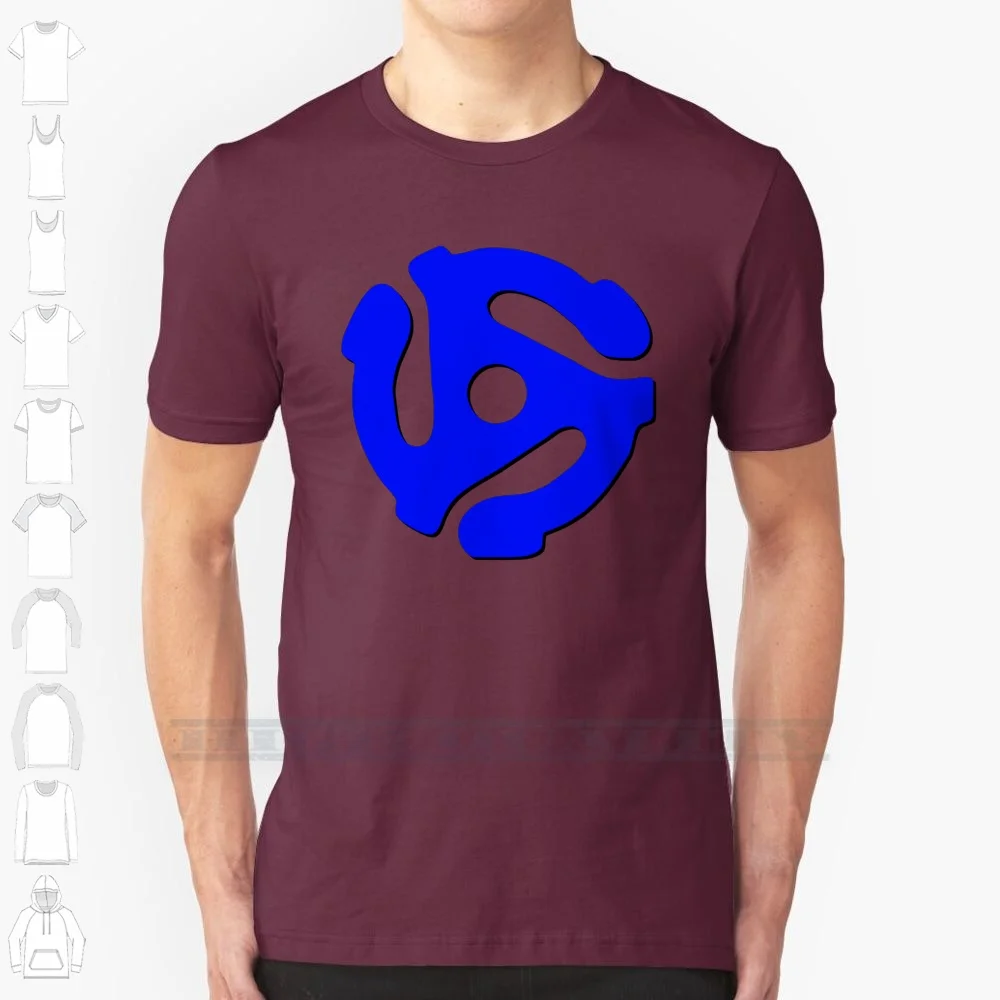 Music Geek 45 Rpm Record Adaptor Dj Stuff Custom Design Print For Men Women Cotton New Cool Tee |