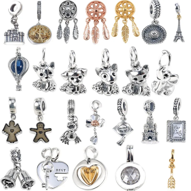 

925 Sterling Silver Charm Pendant fit Charm Bracelet Jewelry Girlfriend Gift
