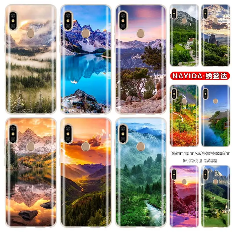 Мягкий чехол для Xiaomi Redmi 9 8 7 6 5 4a 4x 9at 9Prime K20 Pro 9a 8a 5Plus с Горным лесом | Мобильные