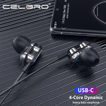 

Headphones Wired In Ear Earphone Headphones For Samsung Type C Earpiece For Realme Oppo Stereo Wired Headset With Microphone