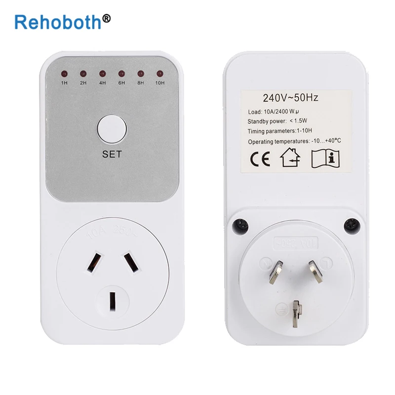 US EU UK 10Hr Countdown Timer Switch Socket Plug Intelligent Time Setting Control Socket Electricity Power Metering