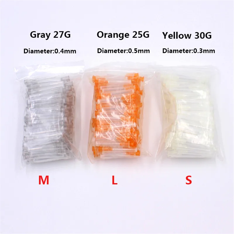 100pcs Dental Endo Irrigation Needle Tip 25G/27G/30GA 30G End-Closed Side Hole Endo Syringe Root Canal Washing Needle Tip