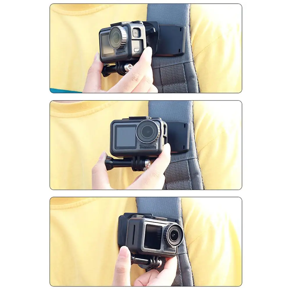 Рюкзак зажим Универсальный вращающийся школьная сумка подставка для Gopro Hero 8 7 6 5 DJI экшн Спортивная камера