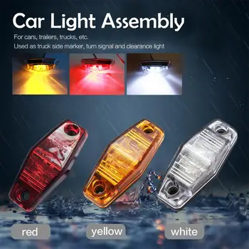 

2 LEDs 10-30V Side Marker Lights Car External Lights Warning Tail Light Auto Trailer Truck Lorry Lamps Amber Color