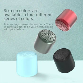 

TWS Mini Wireless Bluetooth Speaker Candy Color Portable Bluetooth Stereo Speaker with 360 Degree Surround Sound Lanyard