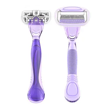 

4-layers Stainless Steel Blade Women Shaving Razor Durable Manual Shaver Rotatable Cutter Head Safety Body Hair Remover Trimmer