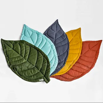 

Leaves Cotton Kids Rug Baby Toys Mat Soft Baby Play Mat Playmat Crawling Round Floor Carpet Rug Thick Developing Mat Room Decor