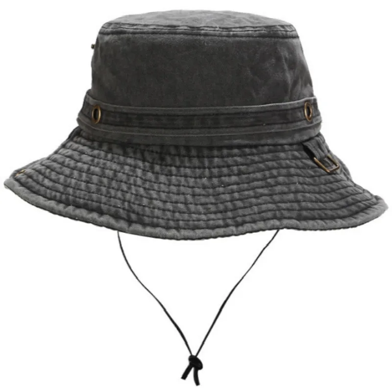 Wide Brim Denim Fisherman Hat With 