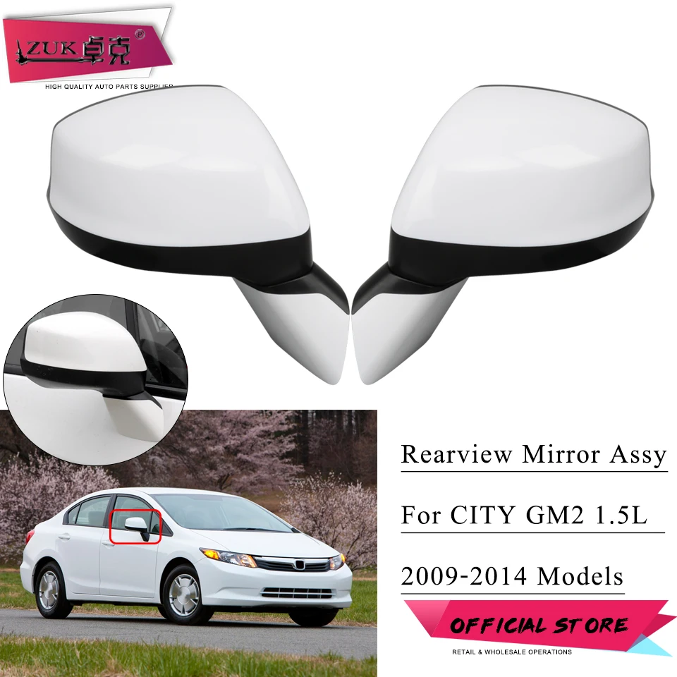 

ZUK, 2 шт., внешнее боковое зеркало заднего вида для HONDA CIVIC 2012, 2013, 2014, 2015, FB2, 76258-TS6-H01, 76208-TS6-H01, 3 контакта