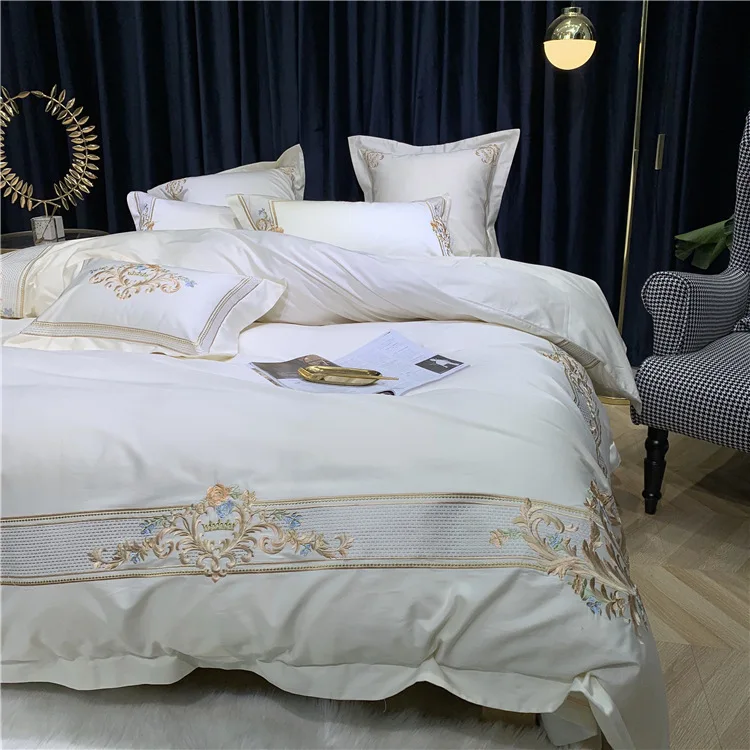 Excellent Free Shipping Chinese Troditional Embroidery Home Textile 100% Pure Egyptian Cotton Luxurious High-Level Villa 1.8m Bedding Set 10