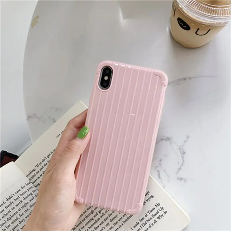 Для iPhone X Xs Max XR простой однотонный чехол для телефона тонкий матовый Мягкий силиконовый чехол для iPhone 11 Pro 8 7 6 6S Plus 5 S Чехол s - Цвет: pink