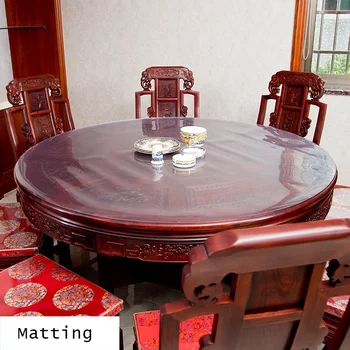 

Soft Glass PVC Plastic Round Table Cloth Waterproof Iron-proof Anti-oil Wash-free Transparent Table Mat Round Table Cloth Home