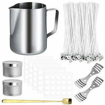 

Candle Making Kit DIY Cotton Pouring Pot Supplies Candle Wicks Holder Craft Tool For DIY Your Own Homemade Candles