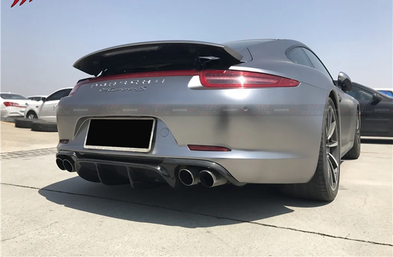 VRS стиль из настоящего углеродного волокна задний бампер диффузор для Porsche 911 991 Carrera& Carrera S модели 2012 2013